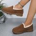 Women's new snow cotton shoes low top warm autumn and winter women's cotton shoes toad shoes fashionable one step comfortable soft bottom snow_viptrois.com
