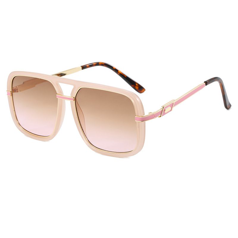 Men's Sunglasses New Large Frame Women's Sunglasses High End Fashion Simple Plain Glasses_viptrois.com