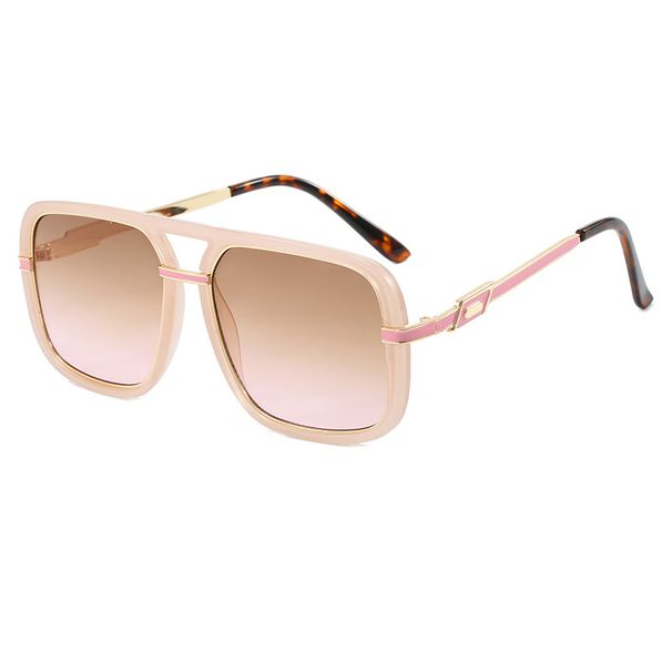 Men's Sunglasses New Large Frame Women's Sunglasses High End Fashion Simple Plain Glasses_viptrois.com