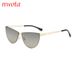 New Metal Frame Cat Eye Sunglasses Hollow Temples Riding Fashion All Match_viptrois.com