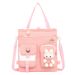 Children's Tutoring Bag Primary And Secondary School Students Portable Single Shoulder Art Bag Crossbody Backpack Contrast Color Cartoon Learning Bag_viptrois.com