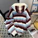 Men's Clothing Autumn/Winter American Retro Retro Striped Hooded Sweater – Unisex Oversized Knit Pullover In Blue & White (Cozy Winter Essential)_viptrois.com