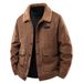 Winter New Men's Suede Lapel Plus Velvet Thickened Jacket Men's Casual Fashion Comfortable Trend Men's Coat_viptrois.com