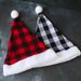 Christmas items Decorative props Festive dress hat gingham Christmas hat_viptrois.com