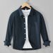 Classic Pure Cotton Basic Casual Long Sleeved Shirt For Men's Versatile Top_viptrois.com