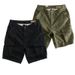Men's Clothing Workwear Shorts - Oversized Vintage Washed Cotton Cargo Pants Mid-Length (Black/Khaki/Green) - Relaxed Streetwear_viptrois.com