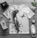 Men's Clothing Cotton T Shirt Gothic Pattern Full Print Direct Injection T Shirt Round Neck Short Sleeve Top Men_viptrois.com