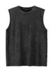 Sommer Herren Tanktops Aus Gewaschener Baumwolle, Muskel-Fitnessstudio, Ärmellose Workout-T-Shirts, Laufen, Strand, Lose Cutoff-T-Shirts_viptrois.com