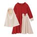 Kids’ Clothing Girls Spring And Autumn Long Sleeved Bow Dress Headscarf Two Piece Children's Clothing Ins Set_viptrois.com