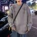 Pure Distressed For Men, Autumn And Design, Niche Ins Trendy Coat, Winter Loose Thickened Lazy Style Knitted Sweater_viptrois.com