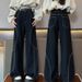Q2419 Curved Denim Blue New Children's Miscellaneous European And American Jeans_viptrois.com
