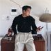 Pure Spring And Autumn High-End Korean Style Ribbed Henley Collar Knitted Long Sleeve T-Shirt For Men Commuting Casual Base_viptrois.com