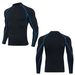 Men’s High-Neck Compression Long Sleeve Shirt – Moisture-Wicking Workout Top For Running, Basketball & Outdoor Training (S-4XL)_viptrois.com