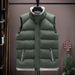 Men's Clothing Casual Vest Waistcoat Sleeveless Top Trend Casual Vest Sleeveless Jacket Slim Fit Stand Collar Lightweight Polyester Autumn Fashion_viptrois.com