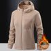 Fleece Fleece Fleece Men's And Women's Cardigan Sweater Hooded Warm Men's And Women's Couples Bottoming Shirt_viptrois.com