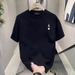 Men's Clothing Pure Cotton T Shirt High End Trendy Men's Summer T Shirt Tops High End Short Sleeved T Shirt Men's New Style Inner Bottoming Shirt_viptrois.com