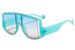 Two Circles Personality Large Frame Rivet Color Sunglasses Punk Anti Ultraviolet Sunglasses_viptrois.com