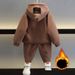 Kid's Clothing Boys Winter Fleece Sweater Suit Children's Stylish Baby Sportswear Autumn And Winter Thick Two Piece Suit_viptrois.com