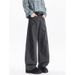 Men's Clean Fit Jeans - Relaxed Straight Leg Pants With Modern Silhouette (Gray/Green) Fashion Trends_viptrois.com