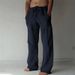 Men's Clothing Trousers Linen Casual Solid Color Thin Linen In Stock_viptrois.com