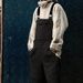 Men's Clothing Pocket Solid Color Lambswool Adjustable Strap Jumpsuit Men's Overalls_viptrois.com