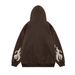 Men's Clothing Trendy Hooded Cardigan Sweatshirt For Men And Women Cross Embroidery Couple Trendy Street Loose Hoodie Jacket_viptrois.com
