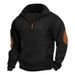 The 2025 European And American Hit Autumn And Winter Men's Suede Sweatshirt With Checkered Jacquard Zipper Opening Embroidery And Thickened Design_viptrois.com