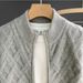 Men's Casual Knit Cardigan - Lightweight Stand Collar Sweater, Breathable & Machine Washable, Grey/Black/Beige, Sizes M-XXXL_viptrois.com