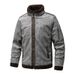 Fleece 2025 Winter Lambskin Suede Stand-up Collar Leather Jacket Thickened Casual Men's Fur All-in-one Coat_viptrois.com