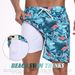 Summer New Style Men's Short Pants, Fashionable Beach Pants For Vacation, Men's Large Size, Four-cornered, Made Of Milk Silk With Lining Inside_viptrois.com