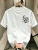100% Cotton Men Casual T-shirt Ornate Gothic LOVE MW Script Print Crew Neck Short Sleeve Daily Streetwear Top_viptrois.com