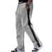 Men's Heavyweight Contrast-Panel Jogger Pants Casual Streetwear Sweatpants Black White 6 Color Options_viptrois.com