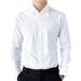 Men's Clothing Spring White Shirt Men's Long Sleeve Square Collar Light Luxury Casual Business High End Professional Shirt White Shirt_viptrois.com