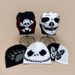 Halloween Women's Hats New Dark Series Punk Skull Knitted Hat For Men And Women Warm Hip Hop Street Fashion Pullover Hat_viptrois.com