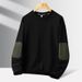 Sweatshirt Trendy Brand Top With Spring And Autumn New Men's Round Neck White Long Sleeved Base Shirt D4e_viptrois.com