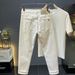 Men's Clothing New High End Black Nine Point Jeans Men's Slim Straight Trendy Brand Small Feet Casual Long Pants_viptrois.com