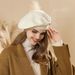 Selected Hat Children Korean Style Face Enhancing Small Beret Warm Woolen Painter Winter Versatile Big Head Circumference Knitted_viptrois.com
