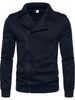 Men's Autumn Slim-Fit Bomber Jacket – Fleece-Lined Cotton Blend With Stand Collar (S-XXXL, Black/Charcoal/Navy)_viptrois.com