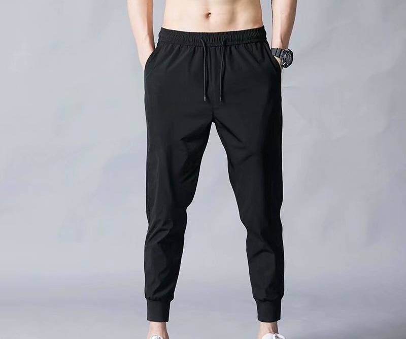 Men's Lightweight Dress Pants – Breathable & Stretch Office Trousers With Belt (M-5XL, Black/Navy/Charcoal)_viptrois.com