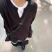 American Retro V-neck Hoodless Waffle Neck Sweater Men's Autumn And Winter Heavy Long-sleeved T-shirt_viptrois.com