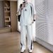 Men's Clothing Style Casual Loose Fitting Sports Short Sleeved Suit For Men, High End Feel, Simple, Comfortable And Versatile._viptrois.com