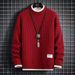 Men's Half Turtleneck Sweater – Modern Knit Pullover With Twist Hem (Gray/Khaki/Black/Green/Red, M-XXXXL)_viptrois.com