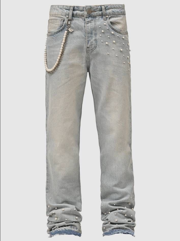 Men's Clothing Jeans Hip Hop Ripped Patch Cat Beard Casual Trendy Slim Fit Men's Jeans_viptrois.com