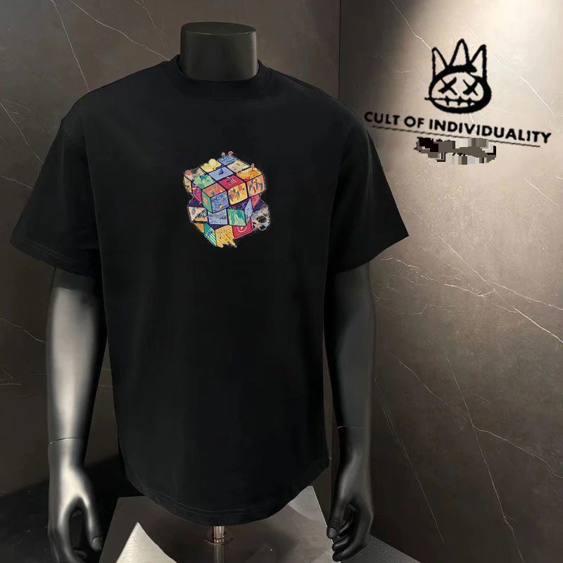 Loose Casual T-shirt On Clothes 2025 New Cotton Short-sleeved Summer Men's And Women's T-shirt Ins Crew Neck Top_viptrois.com