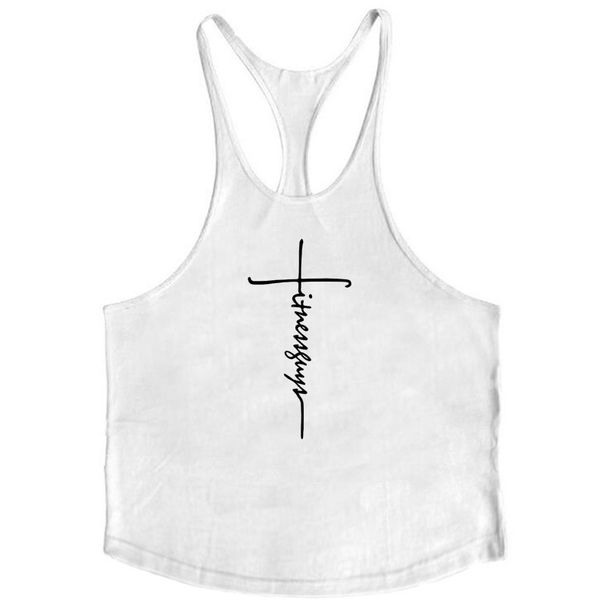 Men's Fitness Vest Summer Thin Shoulder Strap Bottoming Shirt American Loose I-shaped Back Pure Cotton Muscle Men's Gym Tide_viptrois.com