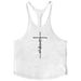 Men's Fitness Vest Summer Thin Shoulder Strap Bottoming Shirt American Loose I-shaped Back Pure Cotton Muscle Men's Gym Tide_viptrois.com