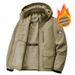 Men's Oversized Fleece-Lined Jacket – Winter Streetwear Hooded Coat With Windproof Nylon Shell (Extended Sizes 5XL-6XL)_viptrois.com