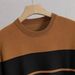 Men's Clothing Knitted Sweater Short Sleeved T Shirt Fashionable Spring And Summer Striped Trend Casual Round Neck Slim Men's Versatile Tops_viptrois.com