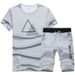 Men's Clothing Wholesale short-sleeved men's t-shirt loose summer Korean style trendy sports casual men's suit trendy clothes men's summer clothes_viptrois.com