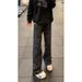 American Vibe Snake Patterned Jacquard Jeans Men's Spring Vintage High Waisted Curved Knife Slightly Flared Pants_viptrois.com